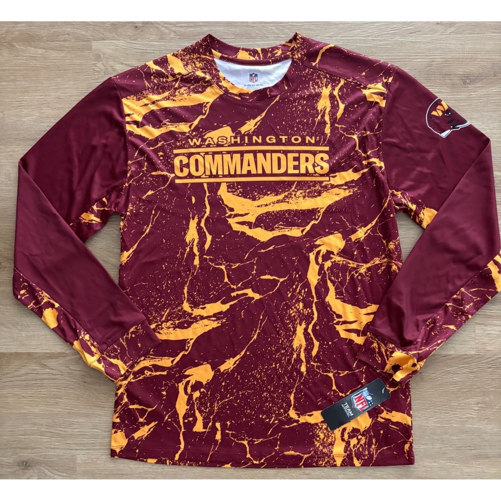 NWT Youth NFL Apparel Washington Commanders LS Tee - XL (18/20) - Burgundy/Gold